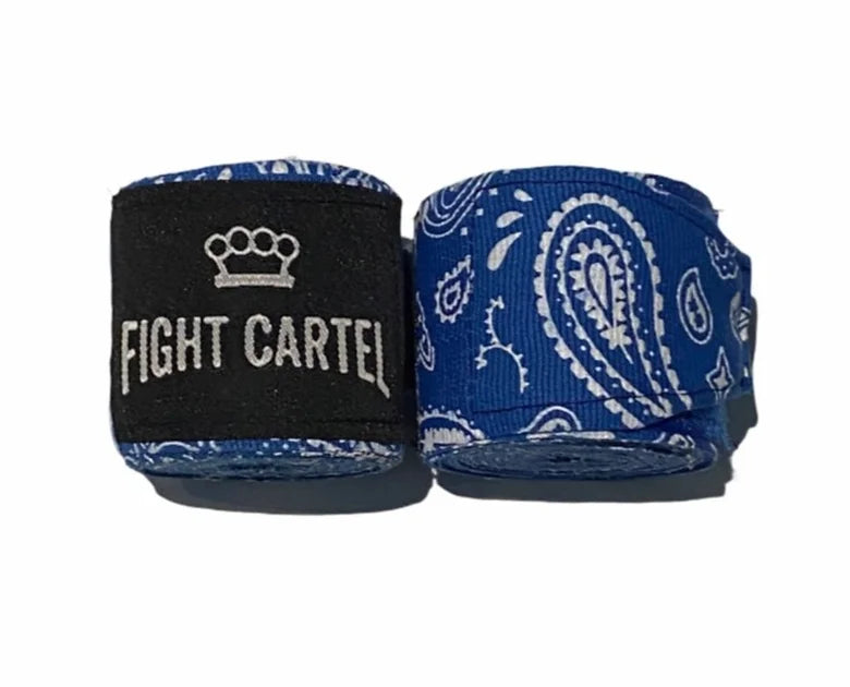 Bandana Handwraps - Boxing, Semi-Stretch, 180"  Blue