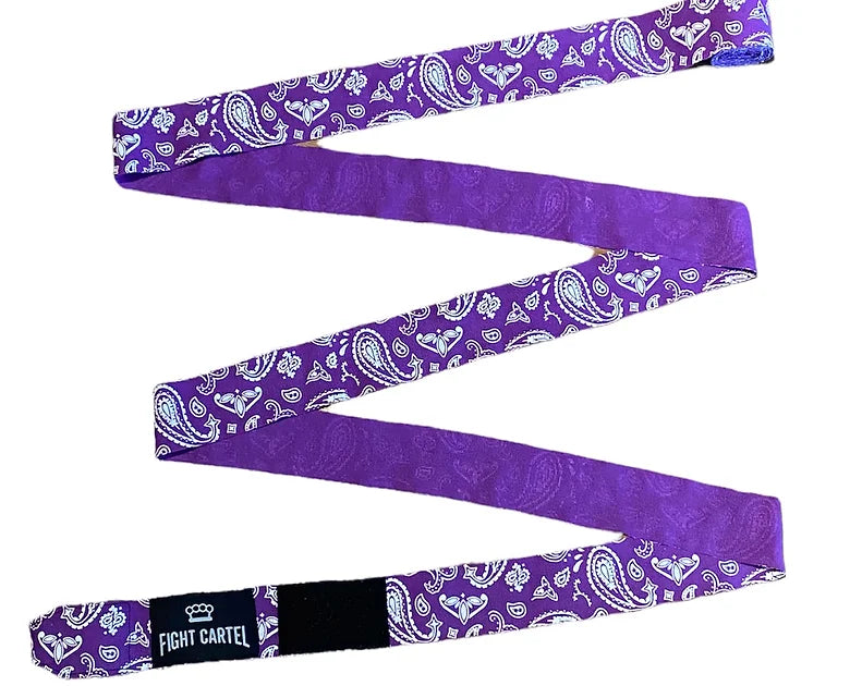 Bandana Handwraps - Boxing, Semi-Stretch, 180"  Purple