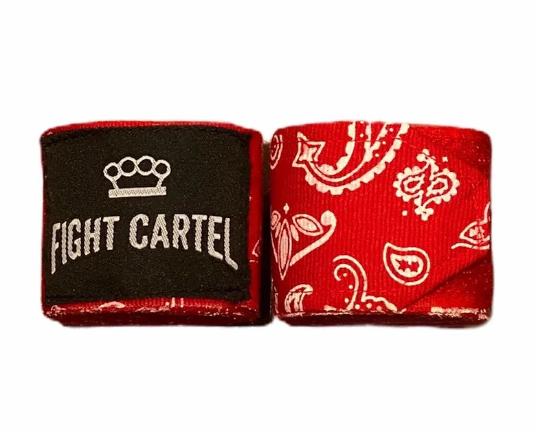 Bandana Handwraps - Boxing, Semi-Stretch, 180" Red