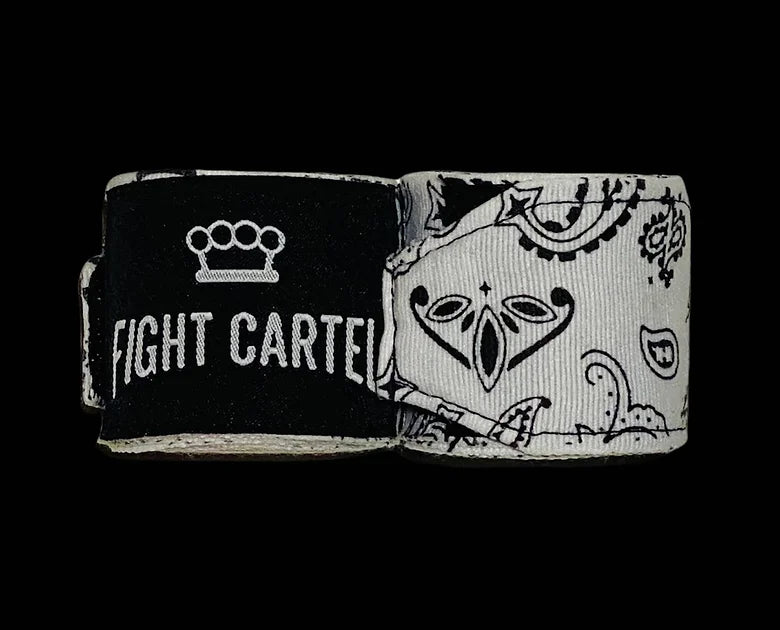 Bandana Handwraps - Boxing, Semi-Stretch, 180"  White