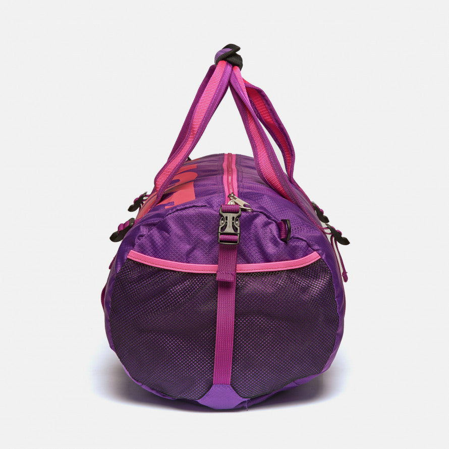 Leone AC 904 Duffel Bag, versatile gym bag, lightweight, practical, 30L capacity. Purple Side View