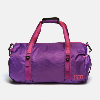 Leone AC 904 Duffel Bag, versatile gym bag, lightweight, practical, 30L capacity. Purple Back View