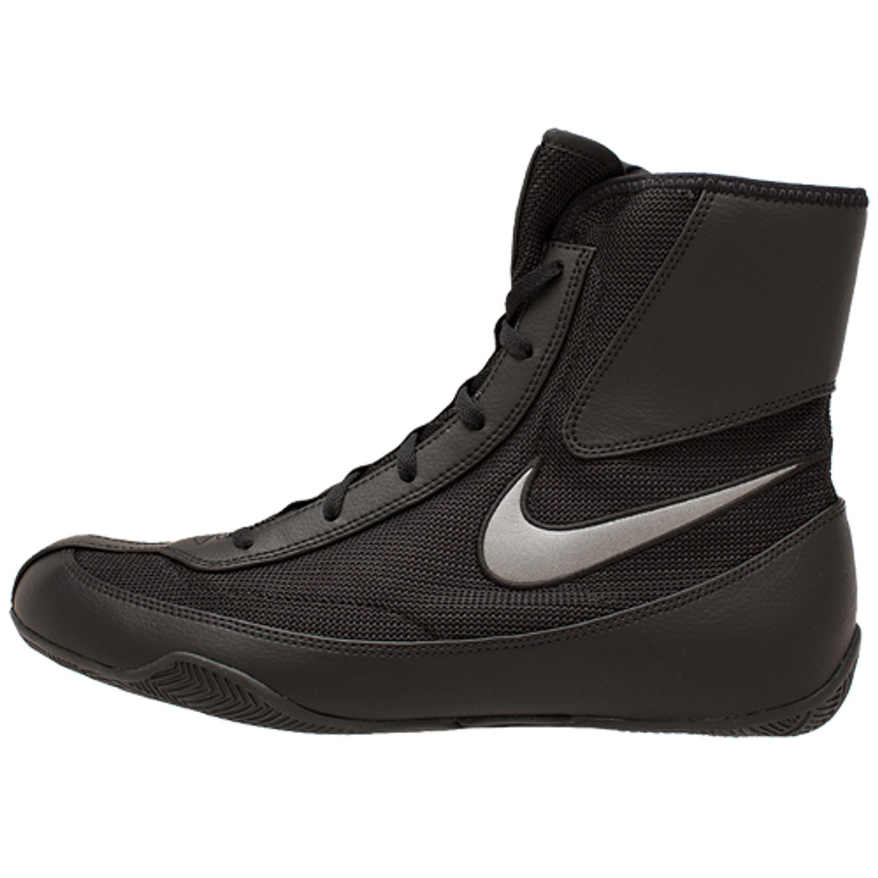 Nike Machomai 2 Boxing Shoes, high-performance footwear Black Side View