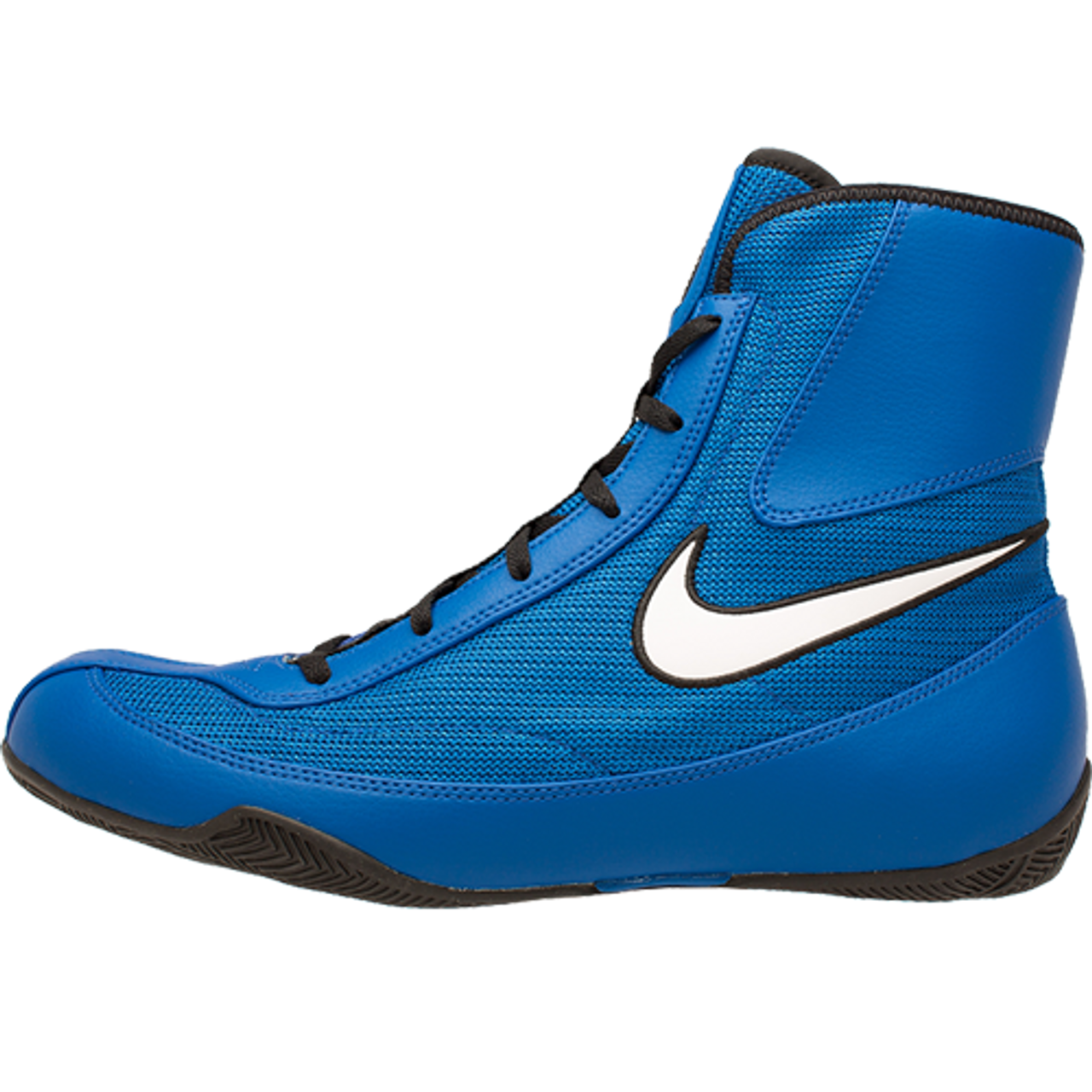Nike Machomai 2 Boxing Shoes, high-performance footwear Blue Side View