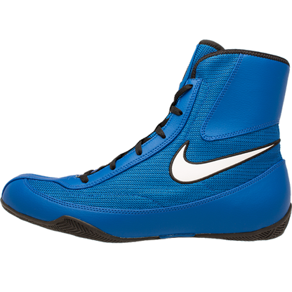 Nike Machomai 2 Boxing Shoes, high-performance footwear Blue Side View