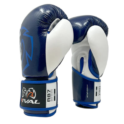 Rival RB7 Fitness Plus Bag Gloves - Boxing, Sparring, Fitness Equipment Blue