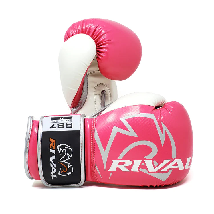 Rival RB7 Fitness Plus Bag Gloves - Boxing, Sparring, Fitness Equipment Pink