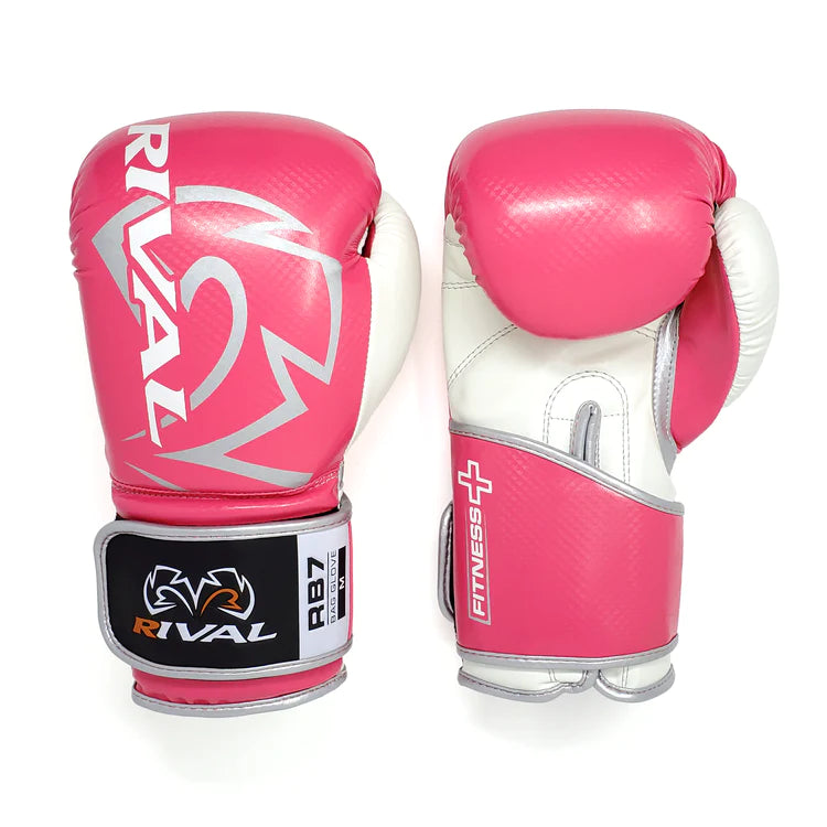 Rival RB7 Fitness Plus Bag Gloves - Boxing, Sparring, Fitness Equipment Pink