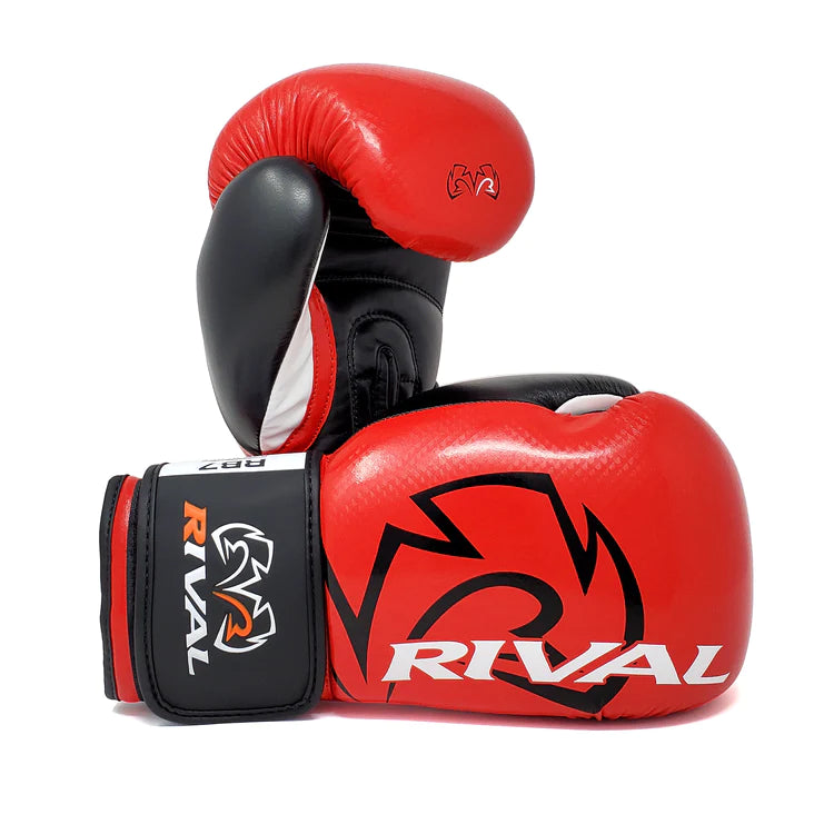 Rival RB7 Fitness Plus Bag Gloves - Boxing, Sparring, Fitness Equipment Red