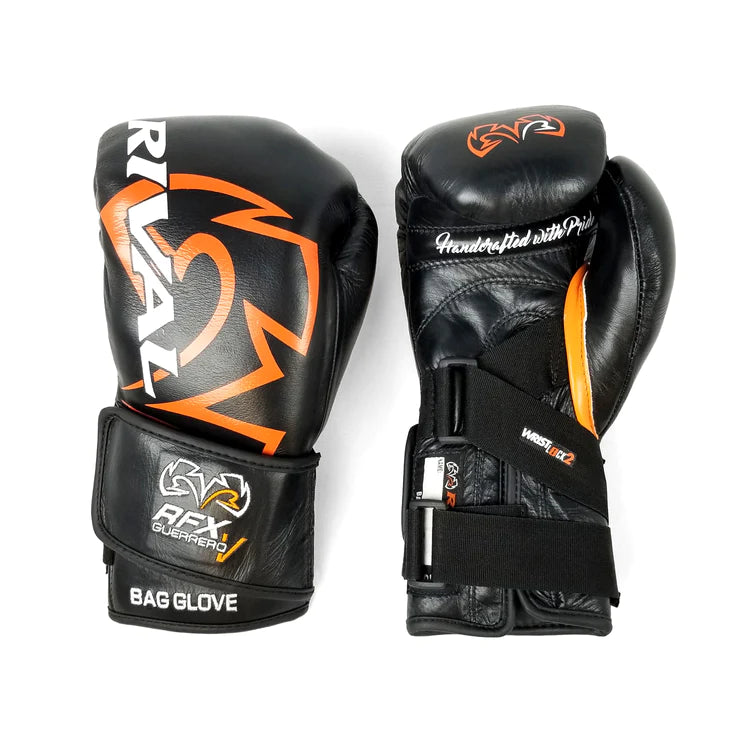 RFX Guerrero V Bag Gloves - Premium boxing gloves with secure V-Strap. Top and Bottom View