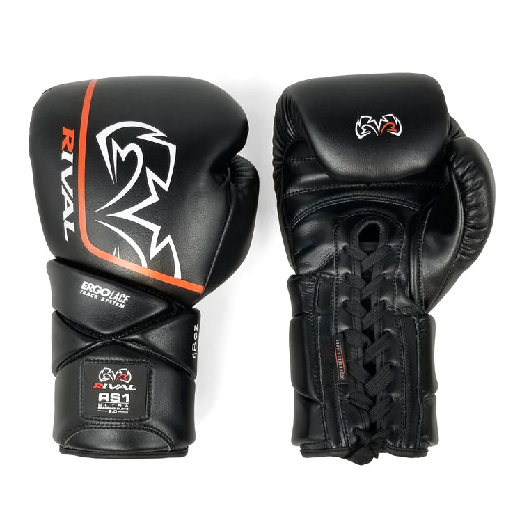 RS1 Ultra Sparring Gloves 2.0 - Rival Boxing Gloves Black