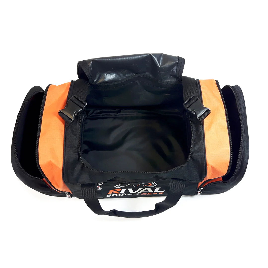 Rival RBG20 Gym Bag: Boxing essentials in versatile RipStop Polyester. Top View