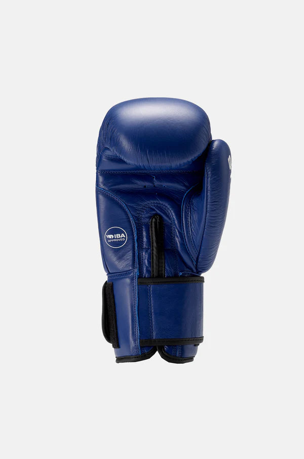 AIBA Competition Gloves by Sting, Officially Approved Blue Front View