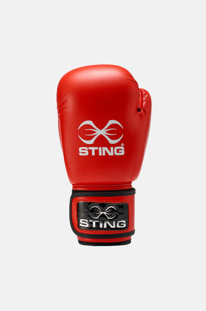 AIBA Competition Gloves by Sting, Officially Approved Red