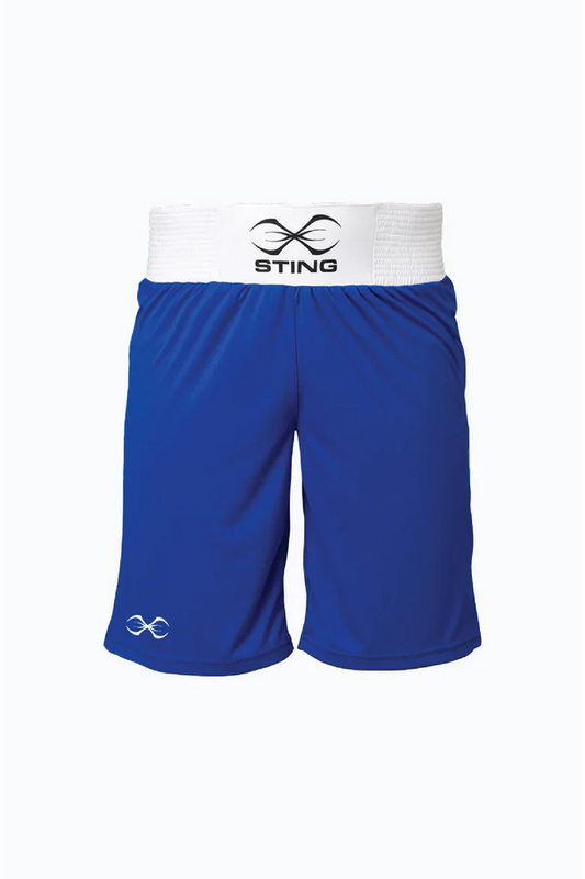 Mettle Competition Shorts - Durable, Breathable Boxing Blue Front View