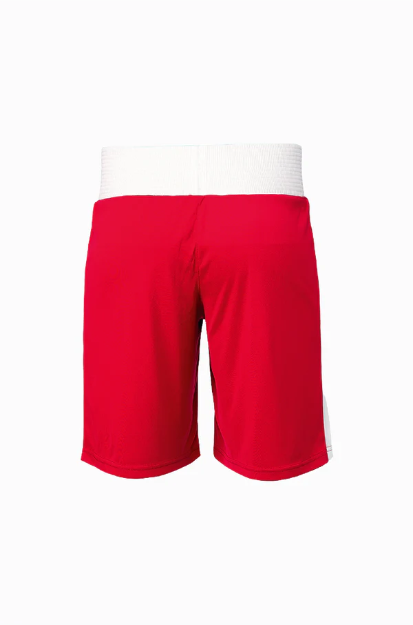 Mettle Competition Shorts - Durable, Breathable Boxing Red Back View