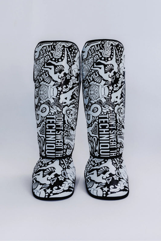 Hideko Shin Guards - Graffiti Design Protection Front View