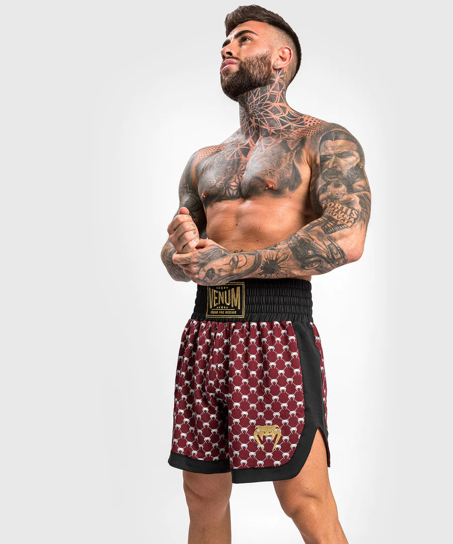 Monogram Boxing Shorts by Venum - Lightweight, Stylish. Front View