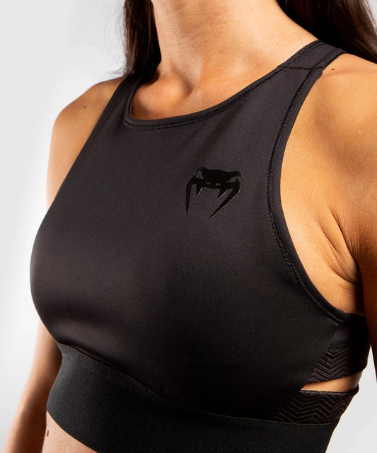 Venum G-Fit Sports Bra in Black, Maximum Support and Comfort Front View