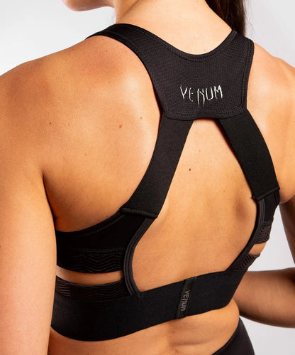 Venum G-Fit Sports Bra in Black, Maximum Support and Comfort Back View