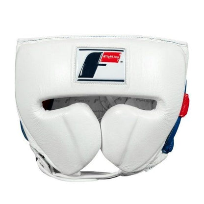 Fighting Leather Sparring Headgear with Exceptional Durability Front View