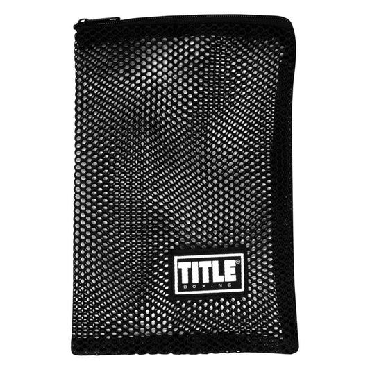 Title Boxing Mesh Hand Wrap Wash Bag Front View