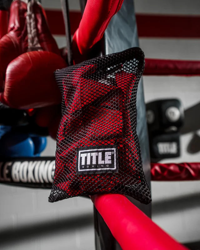 Title Boxing Mesh Hand Wrap Wash Bag Front View