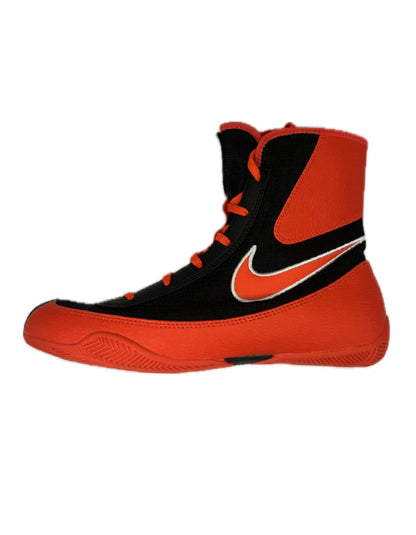 Nike Machomai 2 Boxing Shoes, high-performance footwear Black Crimson Side View