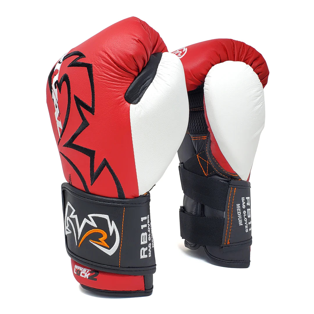 RB11 Evolution Bag Gloves - Protective, high-quality boxing gloves. Red