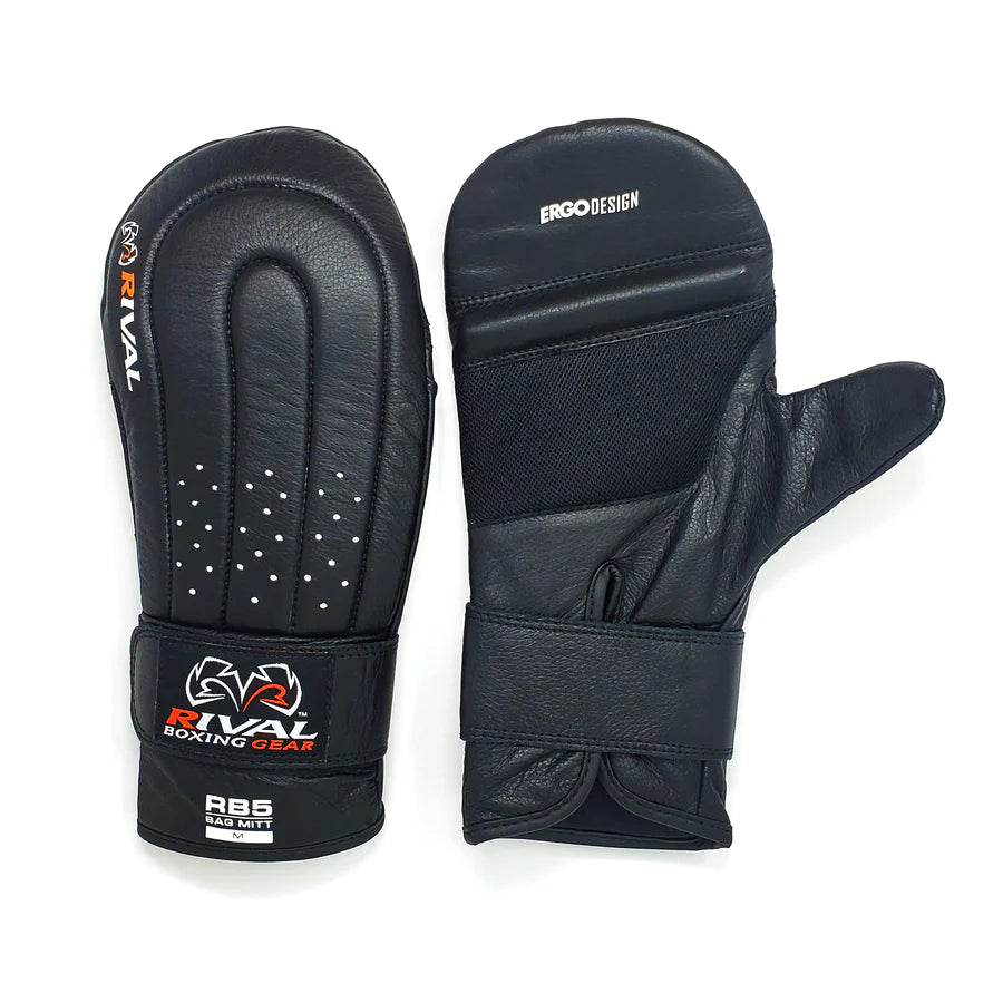 RB5 Bag Mitts - Training Gear Essential Black Back View
