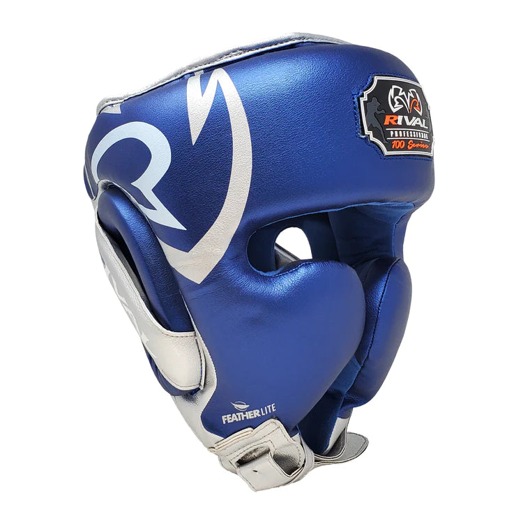 Rival RHG100 Professional Headgear - Boxing Gear Blue Front View