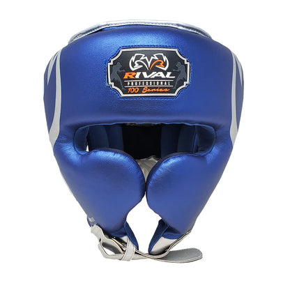 Rival RHG100 Professional Headgear - Boxing Gear Blue Front View
