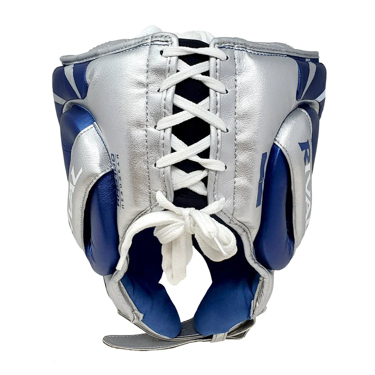 Rival RHG100 Professional Headgear - Boxing Gear Blue Back View
