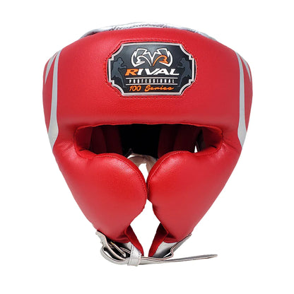 Rival RHG100 Professional Headgear - Boxing Gear Red Front View