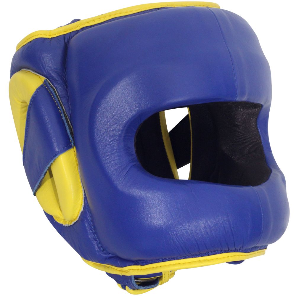 Deluxe Face Saver Boxing Headgear Protection Blue