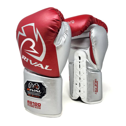 RS100 Sparring Glove: Professional boxing gear, hand protection Red Front and Back View