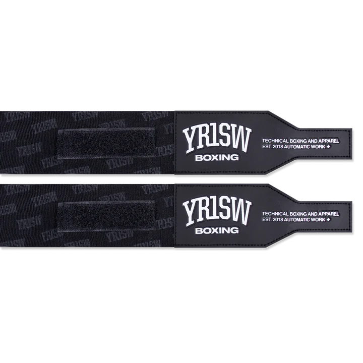 YR1SW Hand Wraps - Boxing & Martial Arts protective gear. Black Velcro View