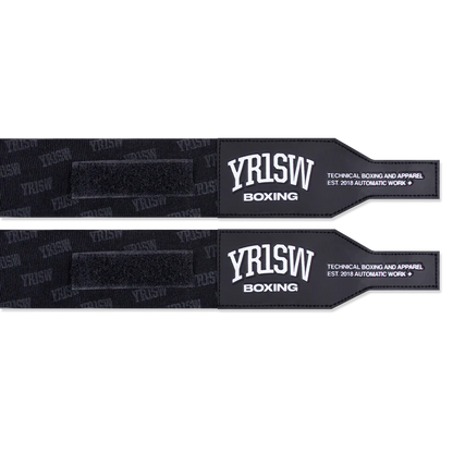 YR1SW Hand Wraps - Boxing & Martial Arts protective gear. Black Velcro View