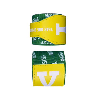 YR1SW Hand Wraps - Boxing & Martial Arts protective gear. Yellow and Green View
