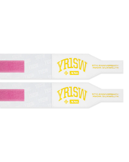 YR1SW Hand Wraps - Boxing & Martial Arts protective gear. Yellow and Pink Velcro View