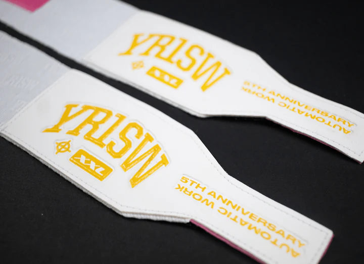 YR1SW Hand Wraps - Boxing & Martial Arts protective gear. White and Yellow Velcro View
